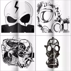 Graffiti Gas Mask Drawing