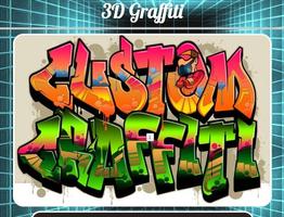 3D Graffiti Affiche