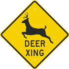 Deer Crossing Zeichen