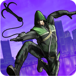 Green Rope Ninja Hero in The City