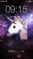 Emoji Unicornio Heart PIN Lock Affiche