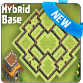Hybrid Base COC TH 8 icon