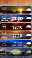 HD widget zegar i pogoda plakat