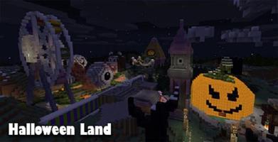 Map Halloween Land Minecraft poster