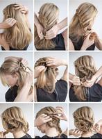 Instructions pour tressage des cheveux Affiche