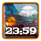 Halloween Weather Clock Widget icône