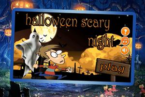 Scary halloween night poster