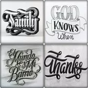 Hand Drawn 3D Font