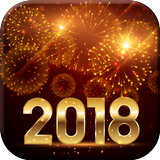 Happy New Year 2018 - Fireworks Live Wallpaper icône