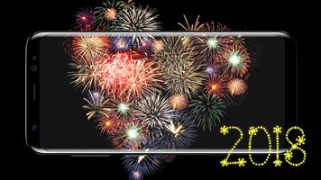 Happy New Year 2018 - Fireworks Live Wallpaper Affiche