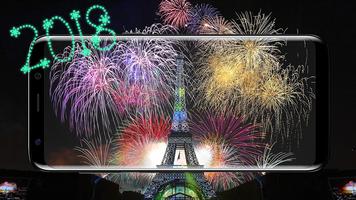 Happy New Year 2018 - Fireworks Live Wallpaper capture d'écran 3