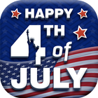 4th July Independence Day Greeting Card Maker icône