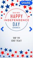 4th July Independence Day Greeting Card Maker Affiche