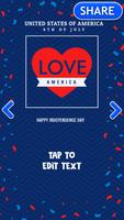 4th July Independence Day Greeting Card Maker capture d'écran 1