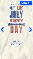 4th July Independence Day Greeting Card Maker capture d'écran 2