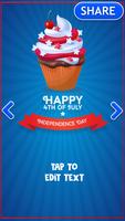 4th July Independence Day Greeting Card Maker capture d'écran 3