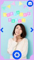 Happy Birthday Frame For Pictures Photo Editor Affiche