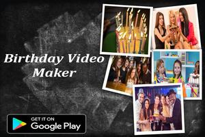 Birthday video maker with song โปสเตอร์