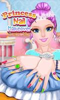 Princess Shiny Nail Art Design Manicure Salon Affiche