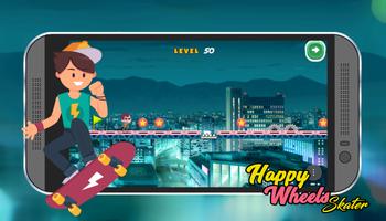 Happy Wheels skater Affiche