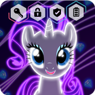 Neon Pony Little My Glitter Cute Smart Screen Lock icône