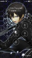 Kirito Sword Anime HD Art Online Screen Lock 스크린샷 1