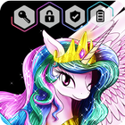 Pony Celestia Princess Cute Purple Screen Lock icône