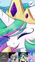 Pony Celestia Princess Cute Purple Screen Lock capture d'écran 2