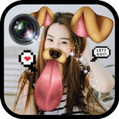 Selfie Camera Funny Dog Face icon