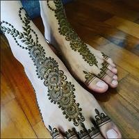 Henna Mehndi Foot Design Affiche