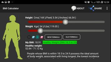 BMI Calculator capture d'écran 2