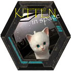 Kitten in space - Cute cat los Zeichen