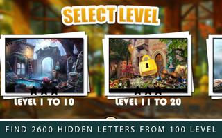 3 Schermata Hidden Letters 100 Level : Hidden Objects Game