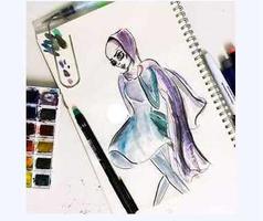 Hijab Design sketches اسکرین شاٹ 1