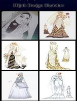esboços de design hijab Cartaz