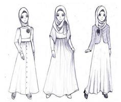 esboços de design hijab imagem de tela 3