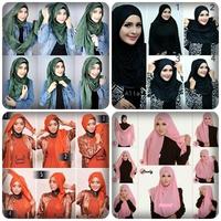 Tutorial gaya hijab syot layar 3