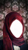 Hijab femme selfie éditeur Affiche