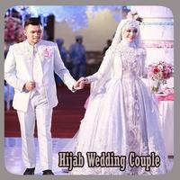Hijab Wedding Couple Suit Affiche
