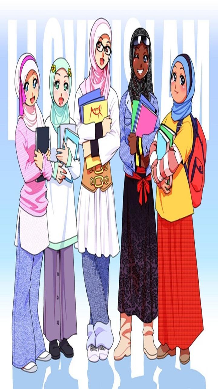 30+ Wallpaper Anime Hijab keren tahun 2019