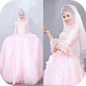 Hijab wedding dress icon