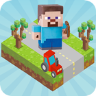 Pixel minecraft road - Superheroes crossy run game biểu tượng