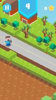 Pixel minecraft road - Superheroes crossy run game ảnh chụp màn hình 1