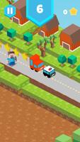 Pixel minecraft road - Superheroes crossy run game ảnh chụp màn hình 2