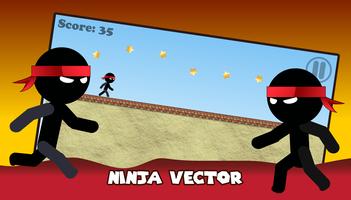 Ninja Vector Parkour Cartaz