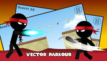 Ninja Vector Parkour imagem de tela 1