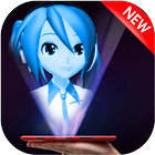 Hologram Hatsune Anime Miku Simulator Vocaloid icono