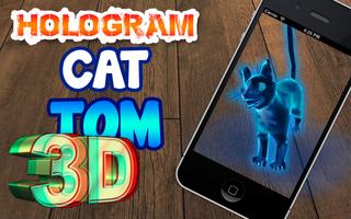 Gato Tom 3D Holograma Poster