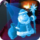 Holograma de Papa Noel icono