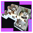 3D Modern Home Rendu icône